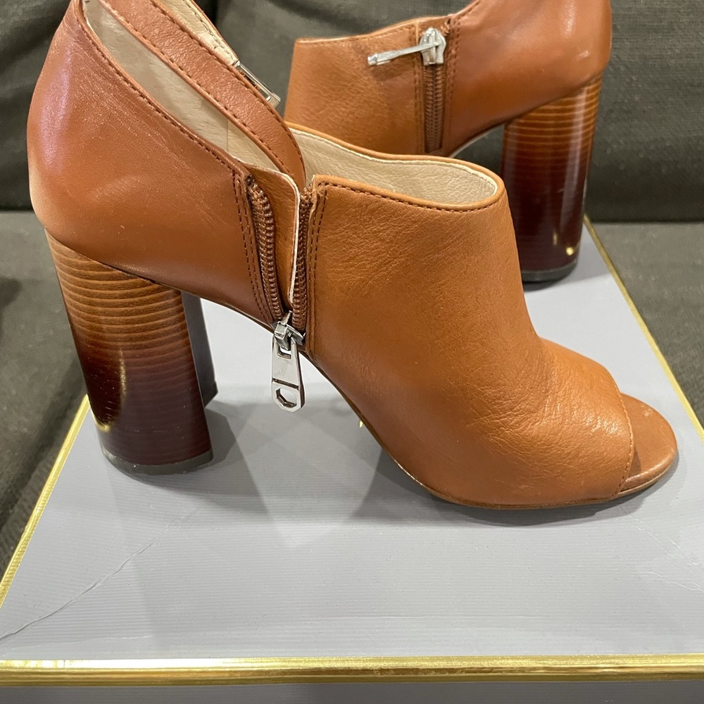 Open Toe Leather Booties. - image 3